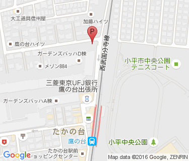 鷹の台駅北第一有料自転車駐車場の地図